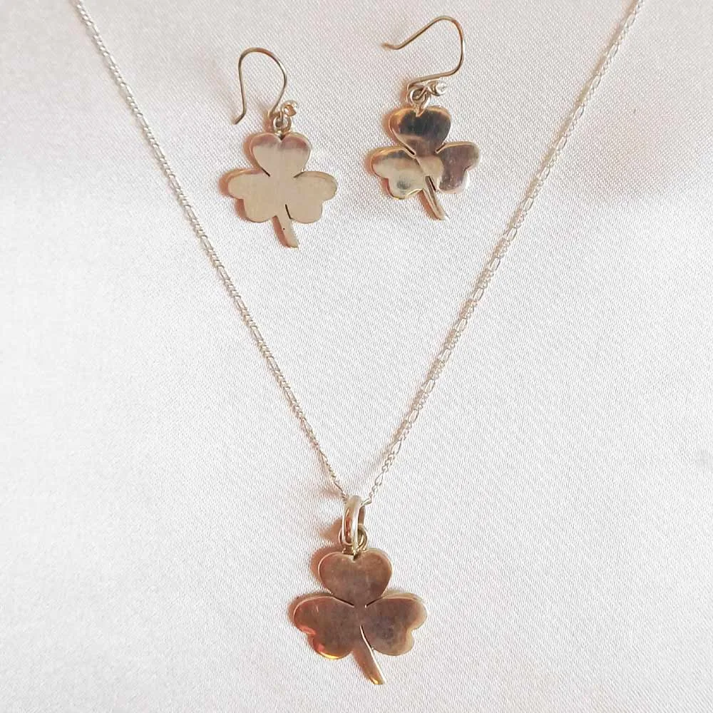 Clover Set of pendant and earrings