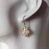 Chacana Spiral Mother of Pearl Earrings
