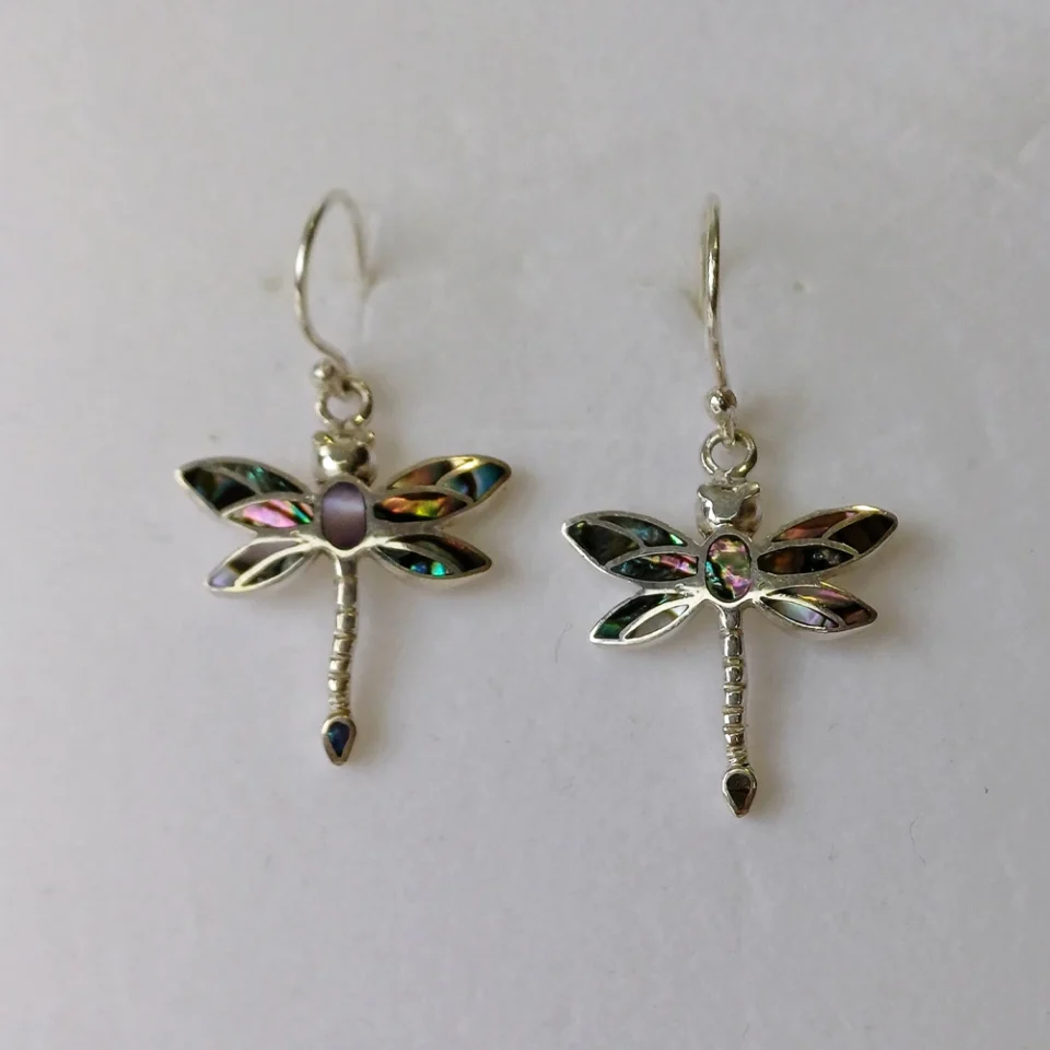Dragonfly Abalone Earrings