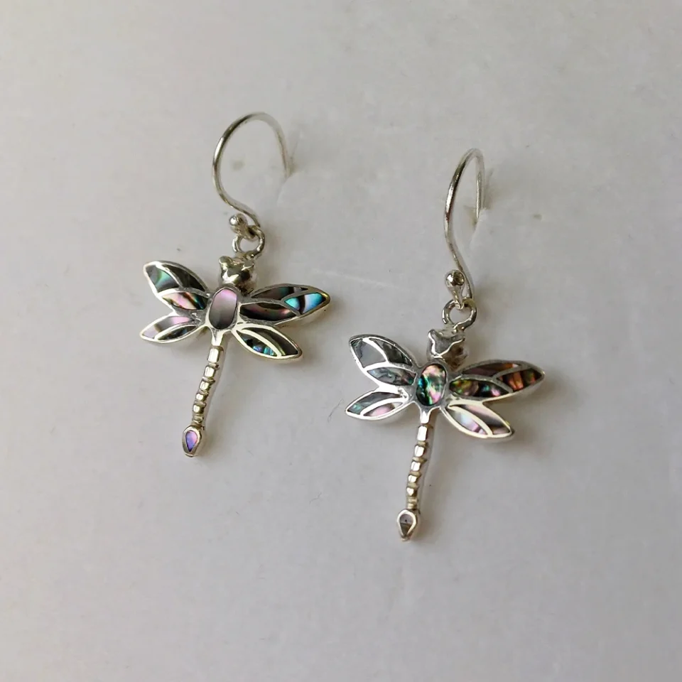 Dragonfly Abalone Earrings