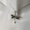 Dragonfly Abalone Set of Earrings and Pendant