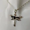 Dragonfly Nacre & Onyx Pendant