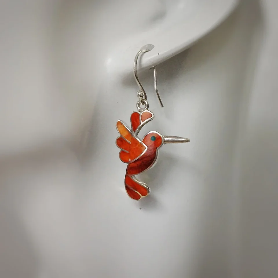 Hummingbird Coral Earrings