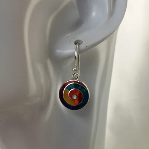 Spiral Rainbow Earrings