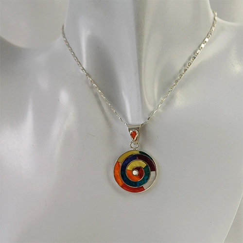 Spiral Rainbow Pendant